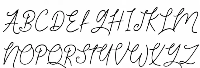 Tyloos Signature - Personal Use フォント 大文字