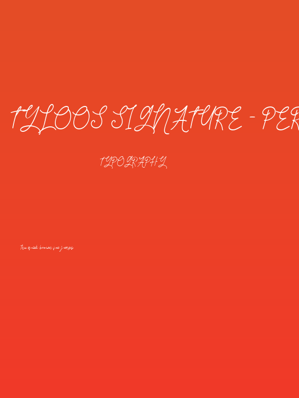 Tyloos Signature - Personal Use Poster