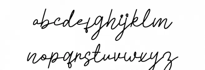 Tyloos Signature - Personal Use Schriftart Kleinbuchstaben