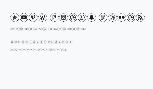 Type Icons Color Business Card