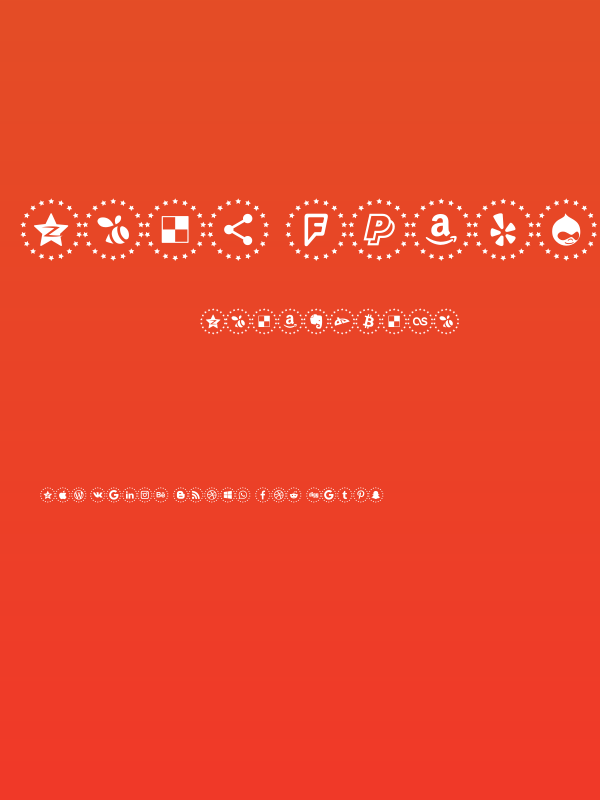 Type Icons Color Poster