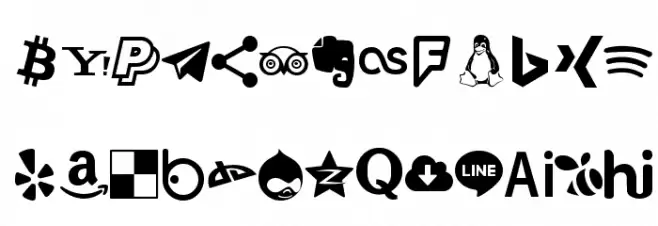 Type Icons Schriftart Groß