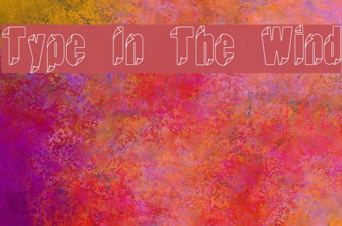 Type In The Wind Font examples