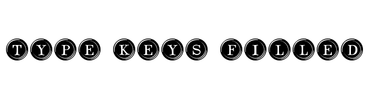 Type Keys Filled Font