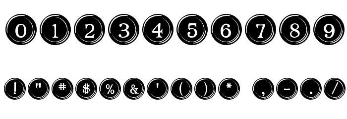 Type Keys Filled Font OTHER CHARS