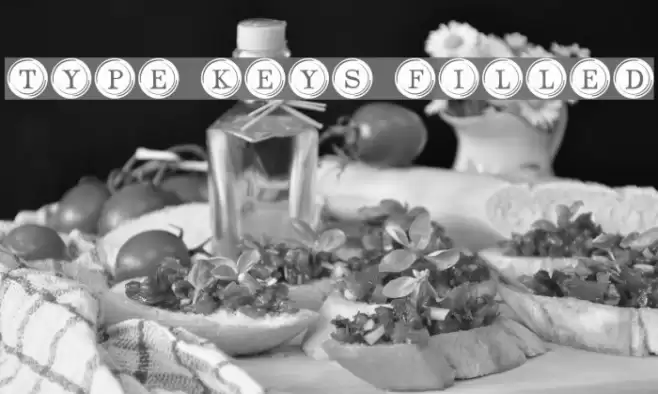 Type Keys Filled Шрифта examples
