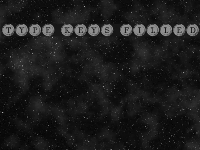 Type Keys Filled Шрифта examples