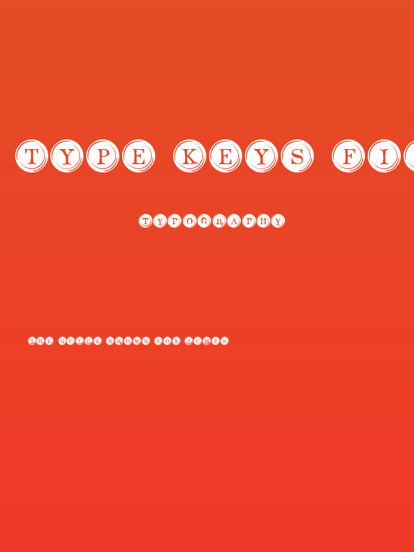 Type Keys Filled Poster