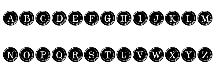 Type Keys Filled Font LOWERCASE