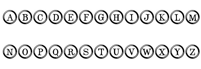 typewriter key font