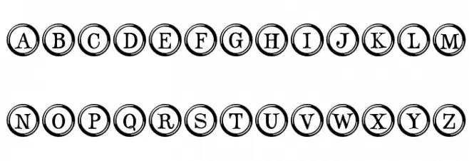 Type Keys Schriftart Kleinbuchstaben