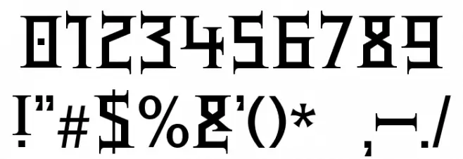 Type Knight Font OTHER CHARS