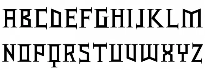 Type Knight Schriftart Groß