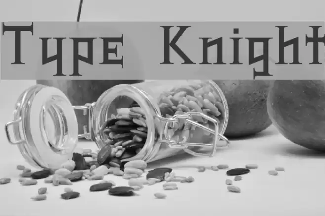 Type Knight Font examples