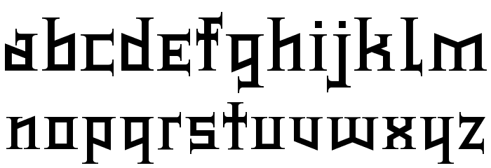 Type Knight Font LOWERCASE