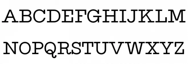 Type Machine Font Litere mari