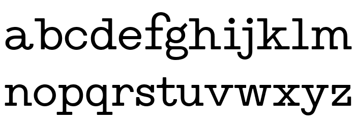 Type Machine Font LOWERCASE