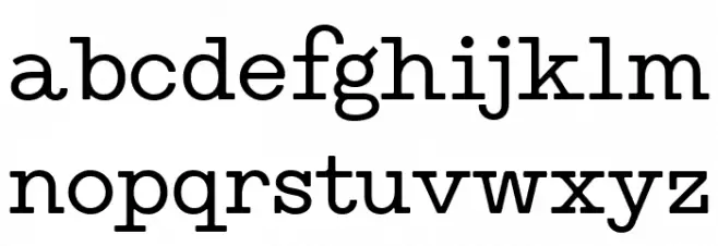 Type Machine फ़ॉन्ट लोअरकेस