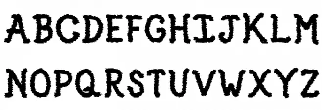 Type O Шрифта ВЕРХНИЙ
