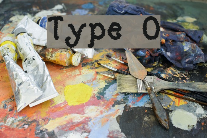 Type O Font examples