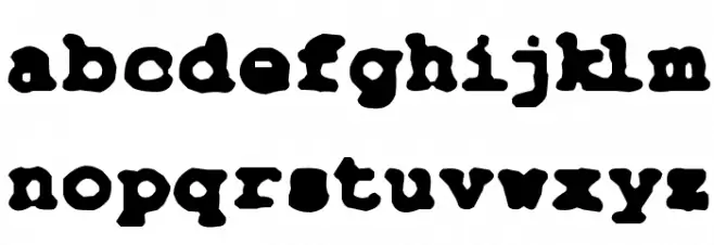 Type-Simple Schriftart Kleinbuchstaben