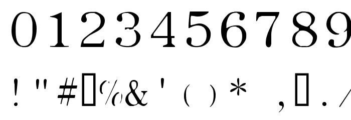 Type Wheel Font OTHER CHARS