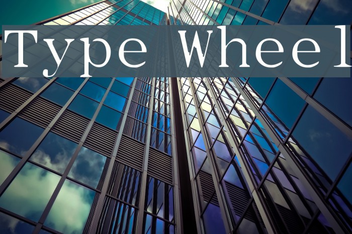 Type Wheel Font examples