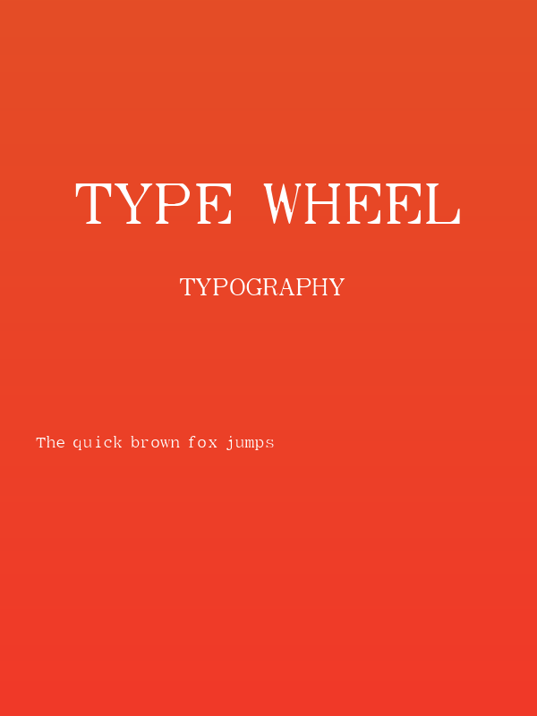 Type Wheel Poster