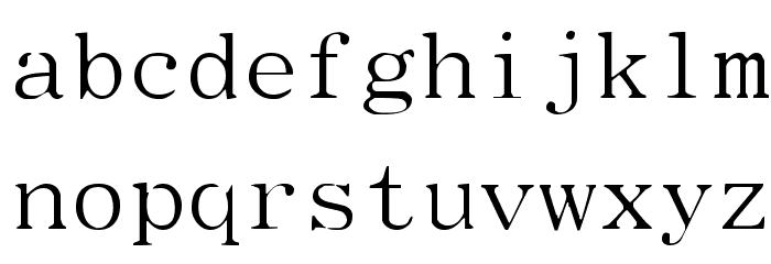 Type Wheel Font LOWERCASE