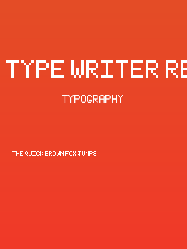 Type Writer Regular Poster