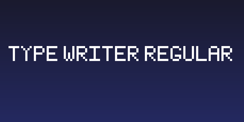 Type Writer Regular Social Header