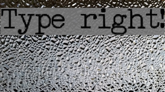 Type right! Font examples