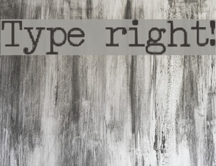 Type right! Font examples