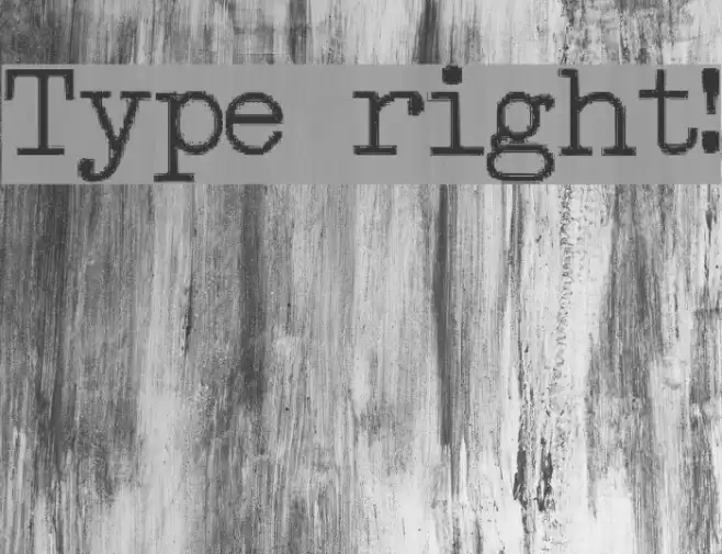 Type right! Font examples