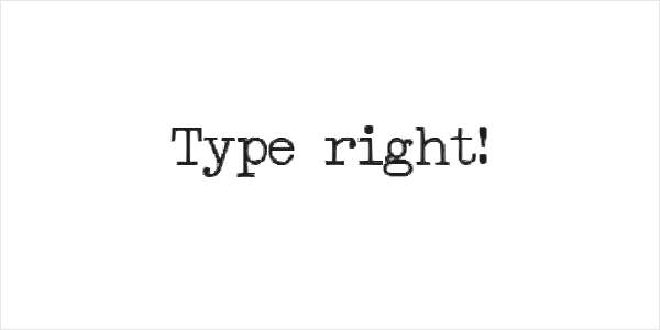 Type right! Logo