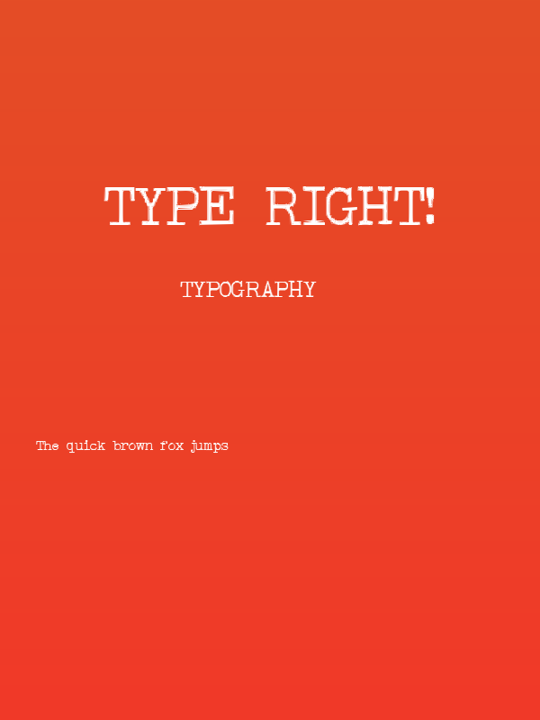 Type right! Poster