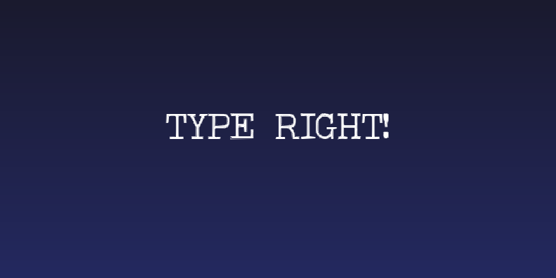 Type right! Social Header