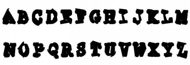 Type2 Schriftart Groß
