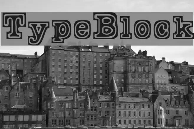 TypeBlock Schriftart examples