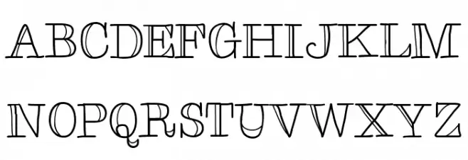 TypeMeTwo Шрифта ВЕРХНИЙ