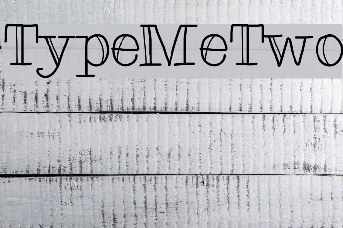 TypeMeTwo Font examples
