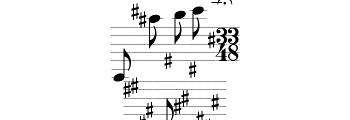 TypeMyMusic Notation Шрифта ВЕРХНИЙ