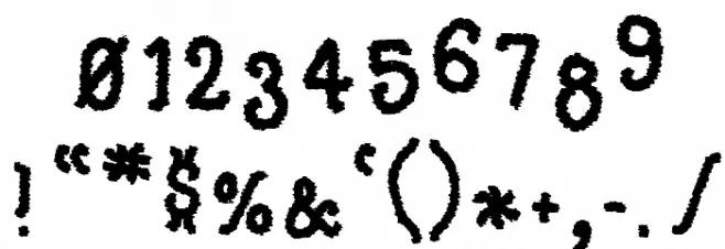 TypeO Font OTHER CHARS