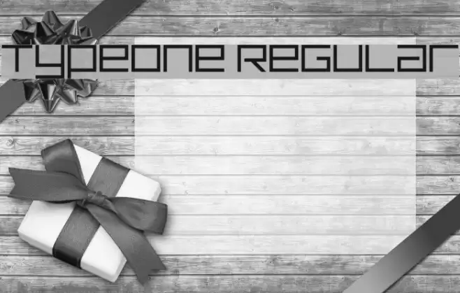 TypeOne Regular Font examples