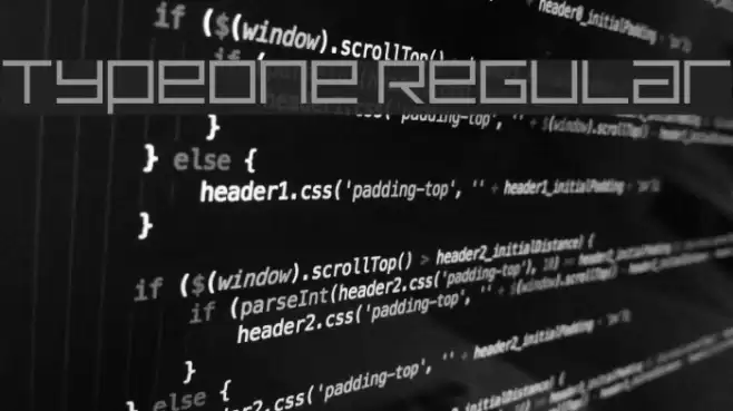 TypeOne Regular Font examples