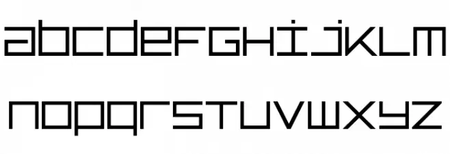 TypeOne Regular Schriftart Kleinbuchstaben