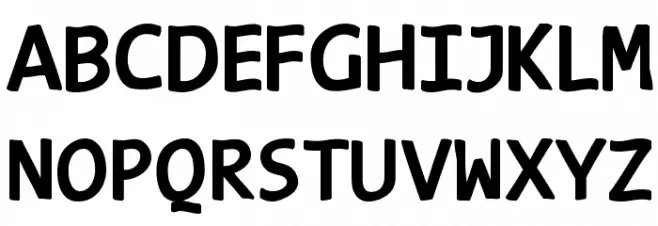 TypeWritersSubstitute-Black Caratteri MAIUSCOLE