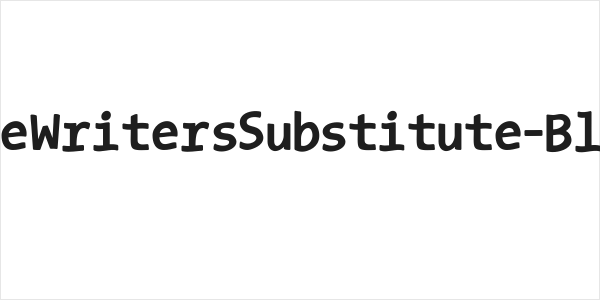 TypeWritersSubstitute-Black Logo