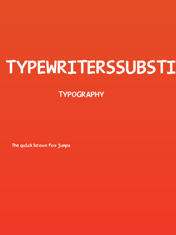 TypeWritersSubstitute-Black Poster