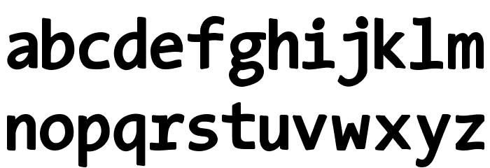 TypeWritersSubstitute-Black Font LOWERCASE